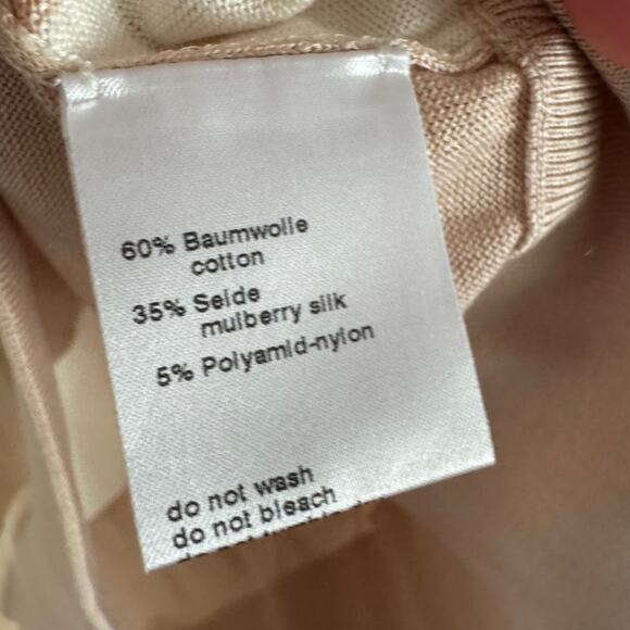 AKRIS Double Layer Intarsia Long Sleeves Silk Blend Sweater Size 10 $1690 - Picture 6 of 8